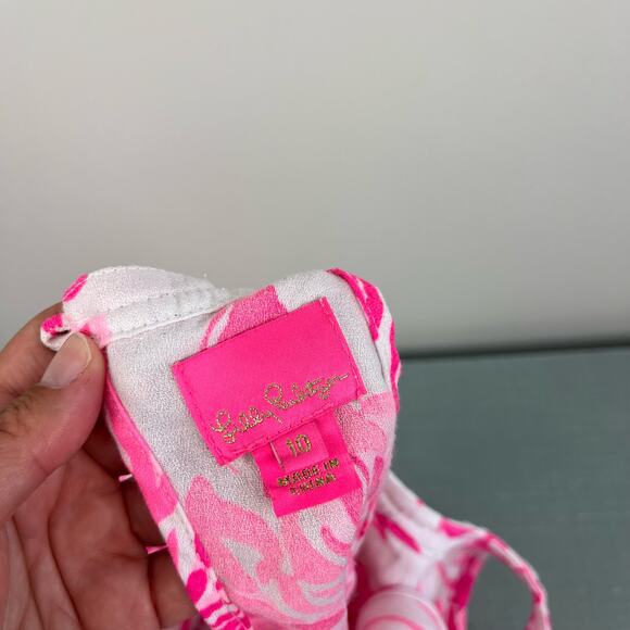 Lilly Pulitzer Girls Mini Pearl Shift Dress Resort White Caliente 10 - Picture 4 of 7